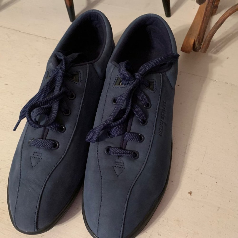 Easy Spirit AP1 Anti Gravity Blue Nubuck Comfort Lace Up Show Size 9 1/2